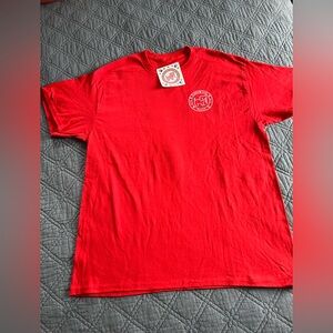 NWT Puppie Love Red Graphic T-Shirt. Short sleeves. Size Large.